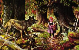 Märchen, Rotkäppchen, sign. Arthur Thiele