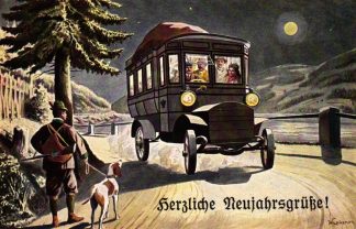 Neujahr, Jäger, Jagd, K u. K Automobilpost, 1908