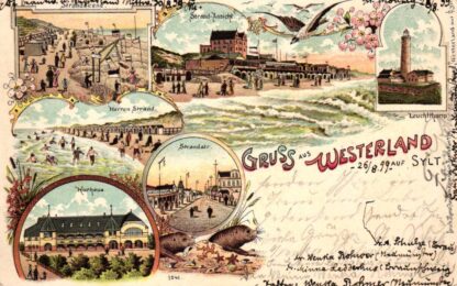 Westerland / Sylt, Farb-Litho, 1899 nach Berlin versandt