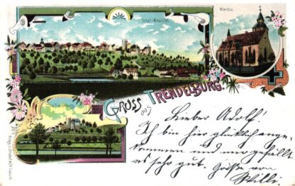 Trendelburg, Farb-Litho, 1901 von Trendelburg nach Kassel (Cassel) versandt